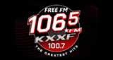 The Original Free FM 106.5 & 100.7 FM- KXXF LOGO