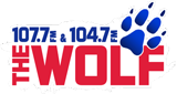 107.7/104.7 The Wolf LOGO 107.7/104.7 The Wolf LOGO